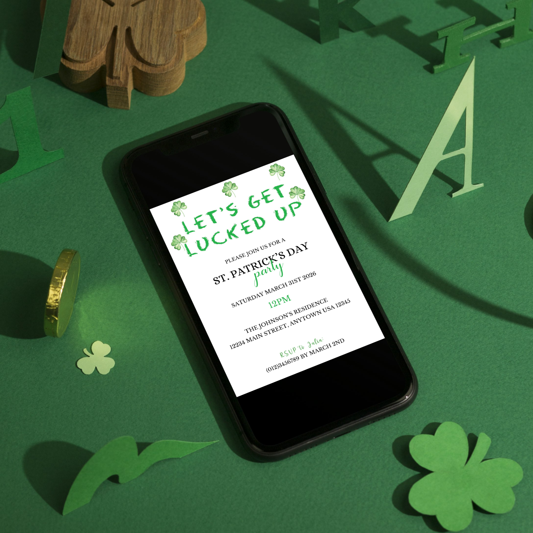 Let's Get Lucked Up - St. Patrick's Invitation