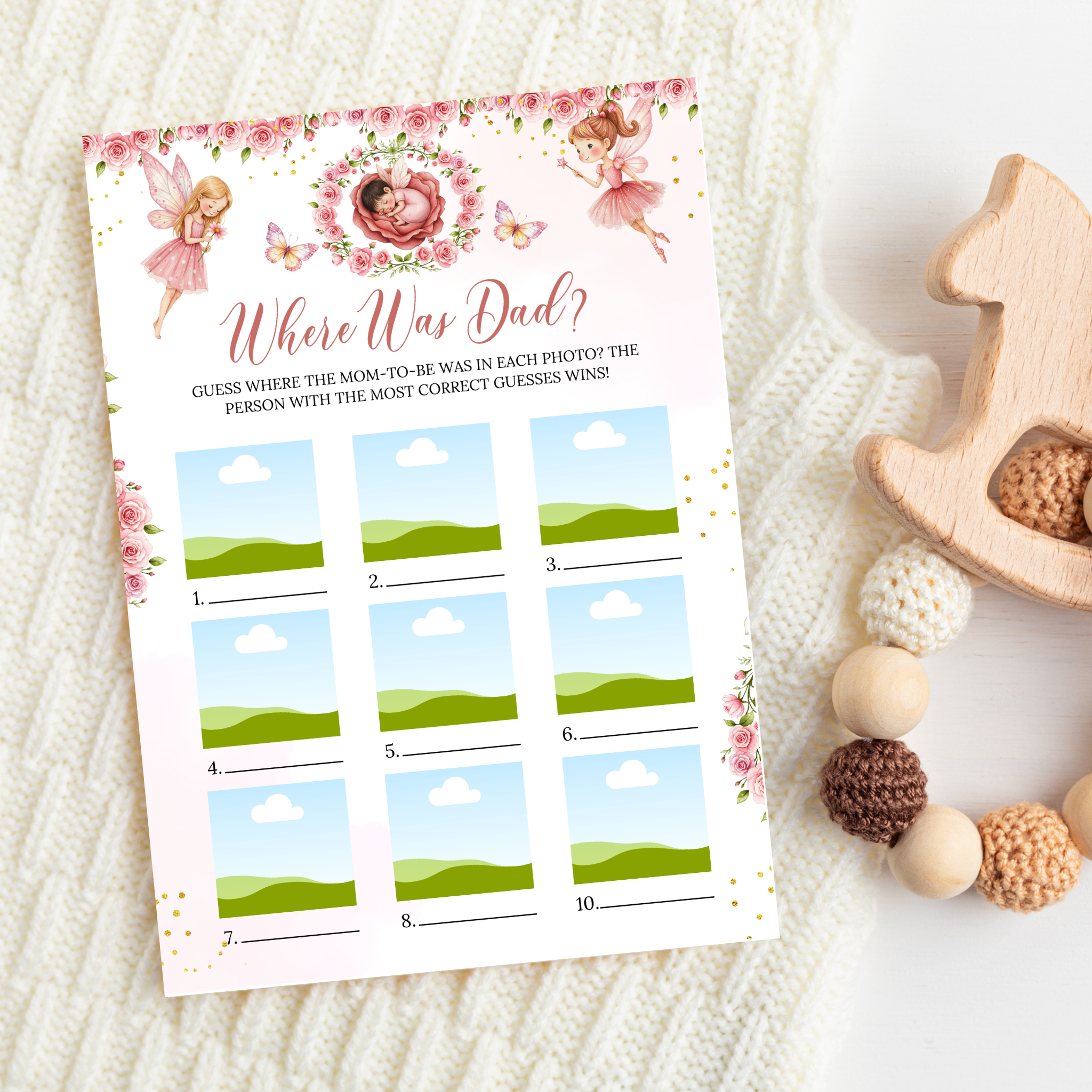 40 Fairy Baby Shower Game