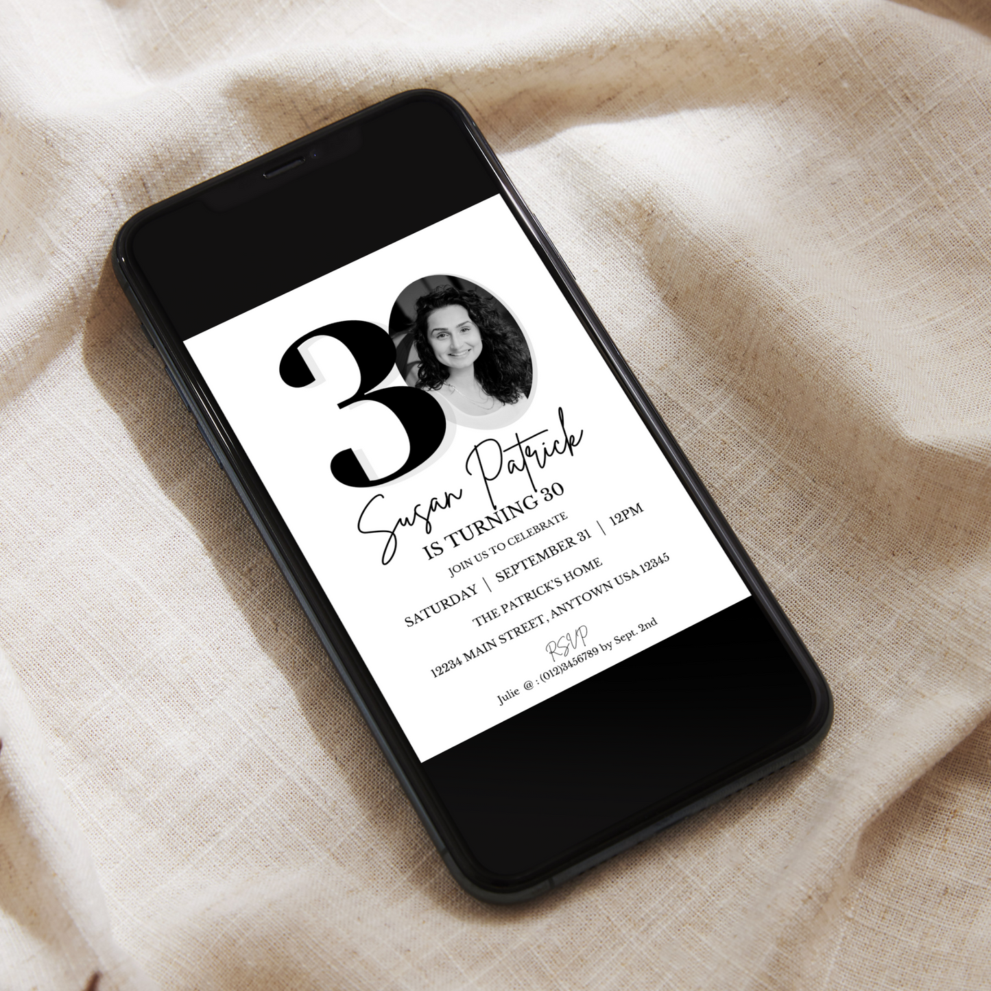 30th Birthday Invitation Template