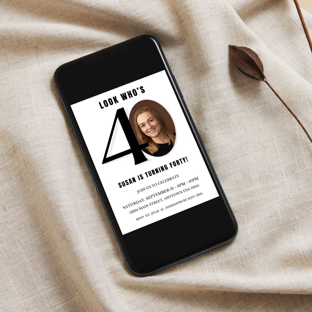 Look Who's 40 - Birthday Invitation