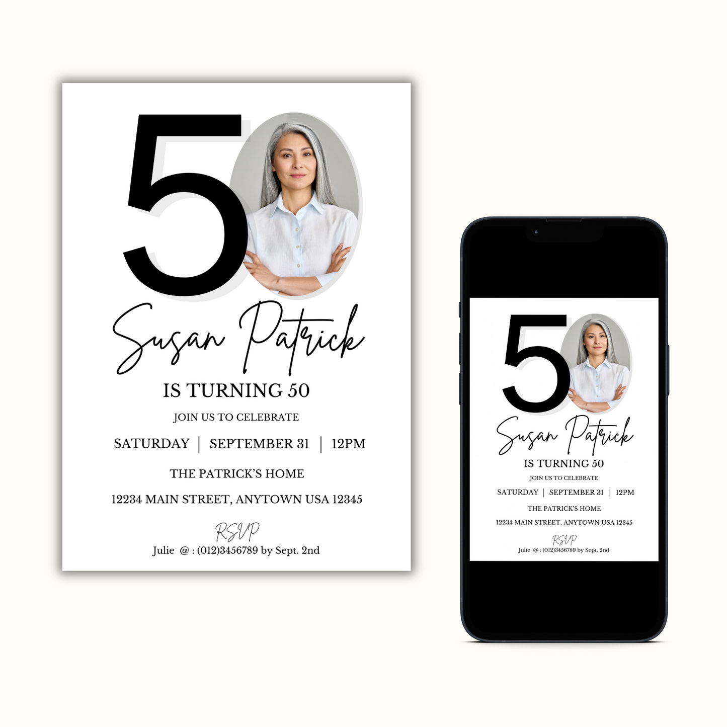 50th Birthday Invitation