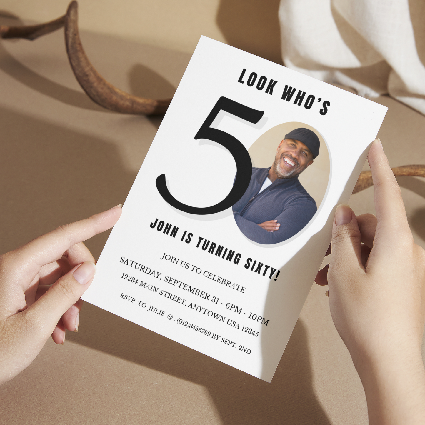 Look Who's 50 - Birthday Invitation