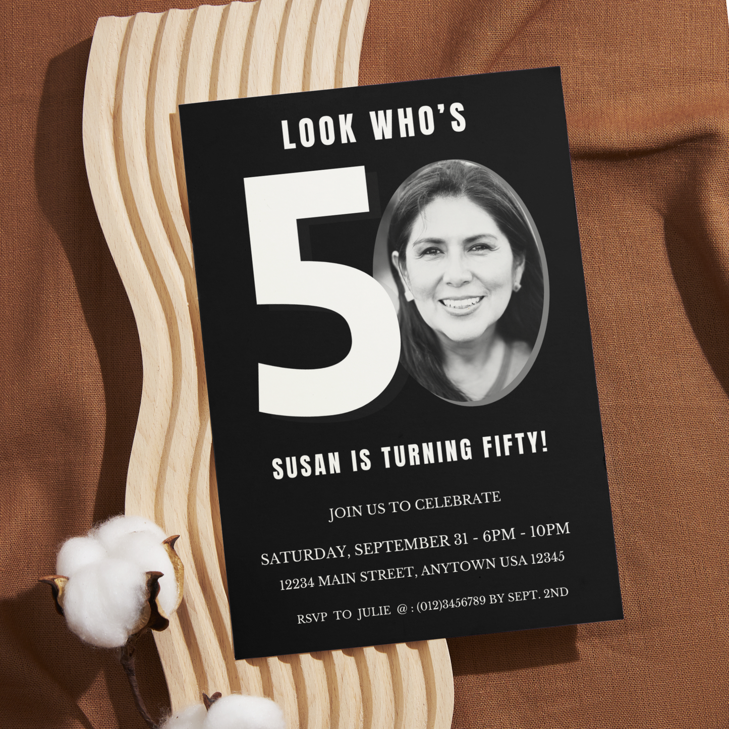 Look Who's 50 - Birthday Invitation