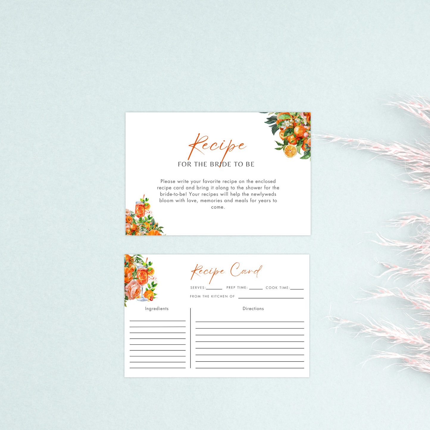 Love at First Spritz Bridal Shower + Recipe Card Bundle