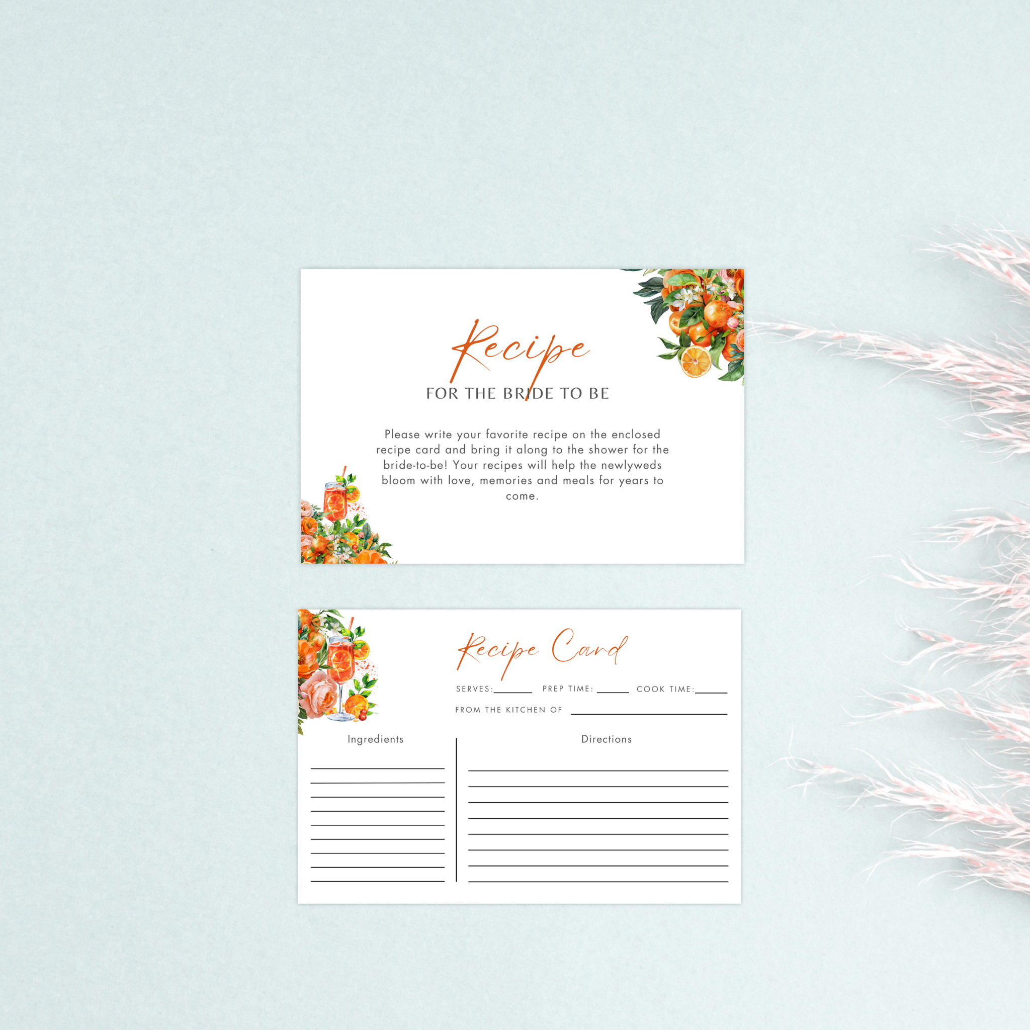 Love at First Spritz Bridal Shower + Recipe Card Bundle