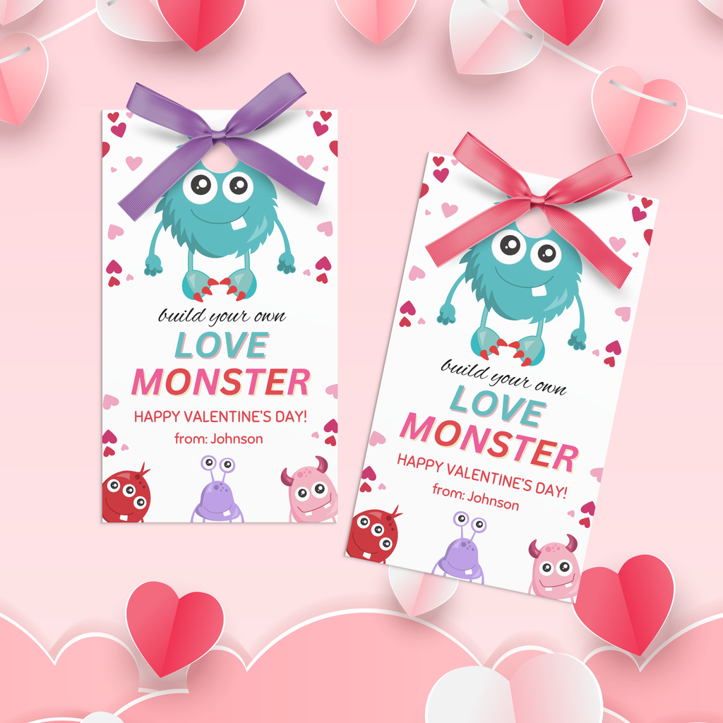Build Your Own Monster Valentine Tag