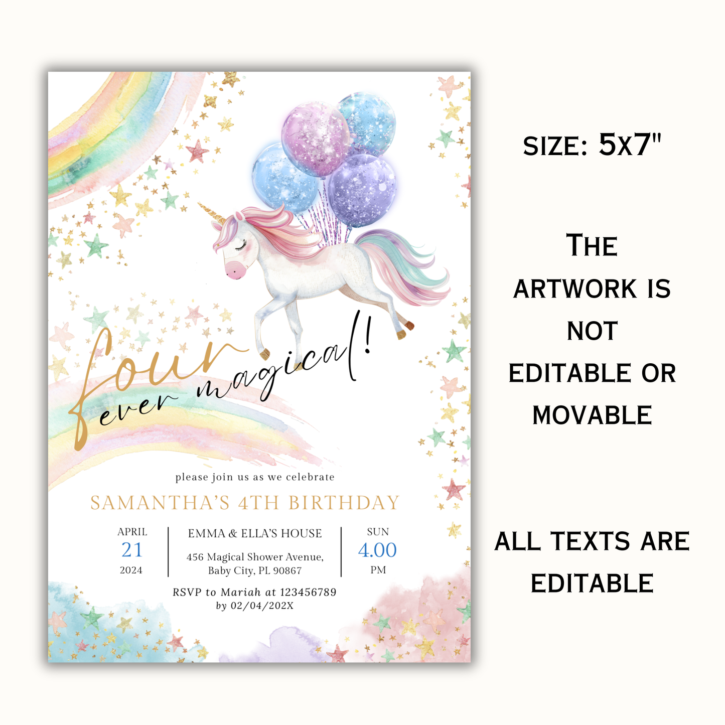 Four Ever Magical Invitation