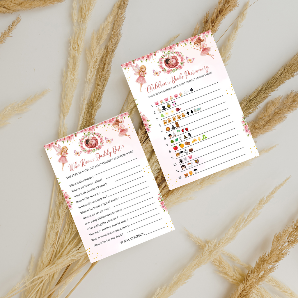 40 Fairy Baby Shower Game