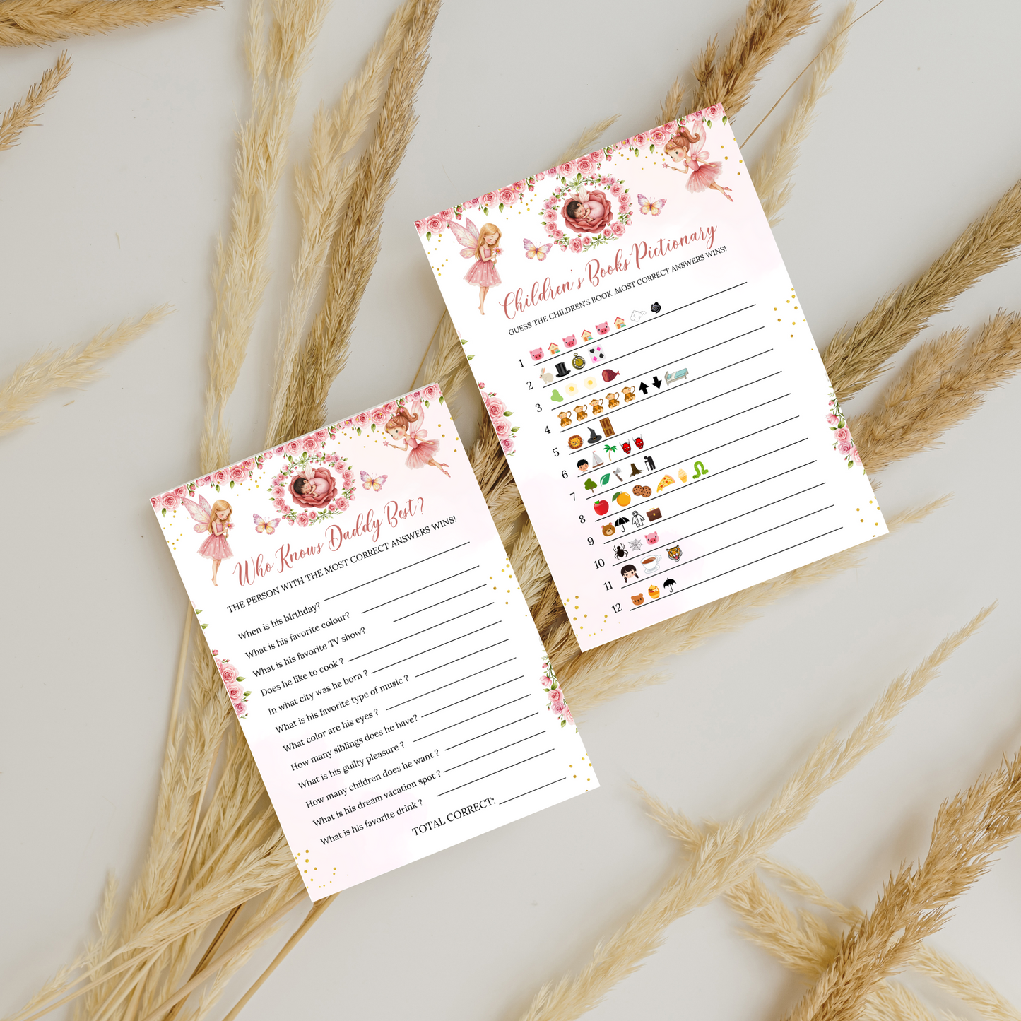40 Fairy Baby Shower Game
