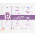Unicorn Birthday Table Sign Templates
