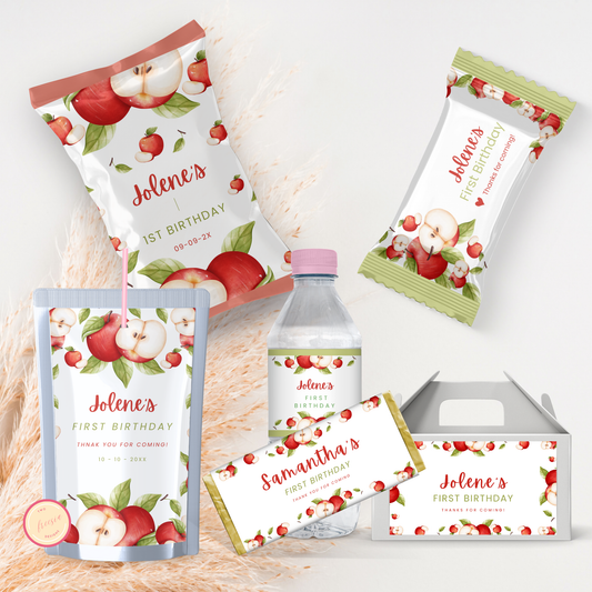 Apple Birthday Favor Bundle