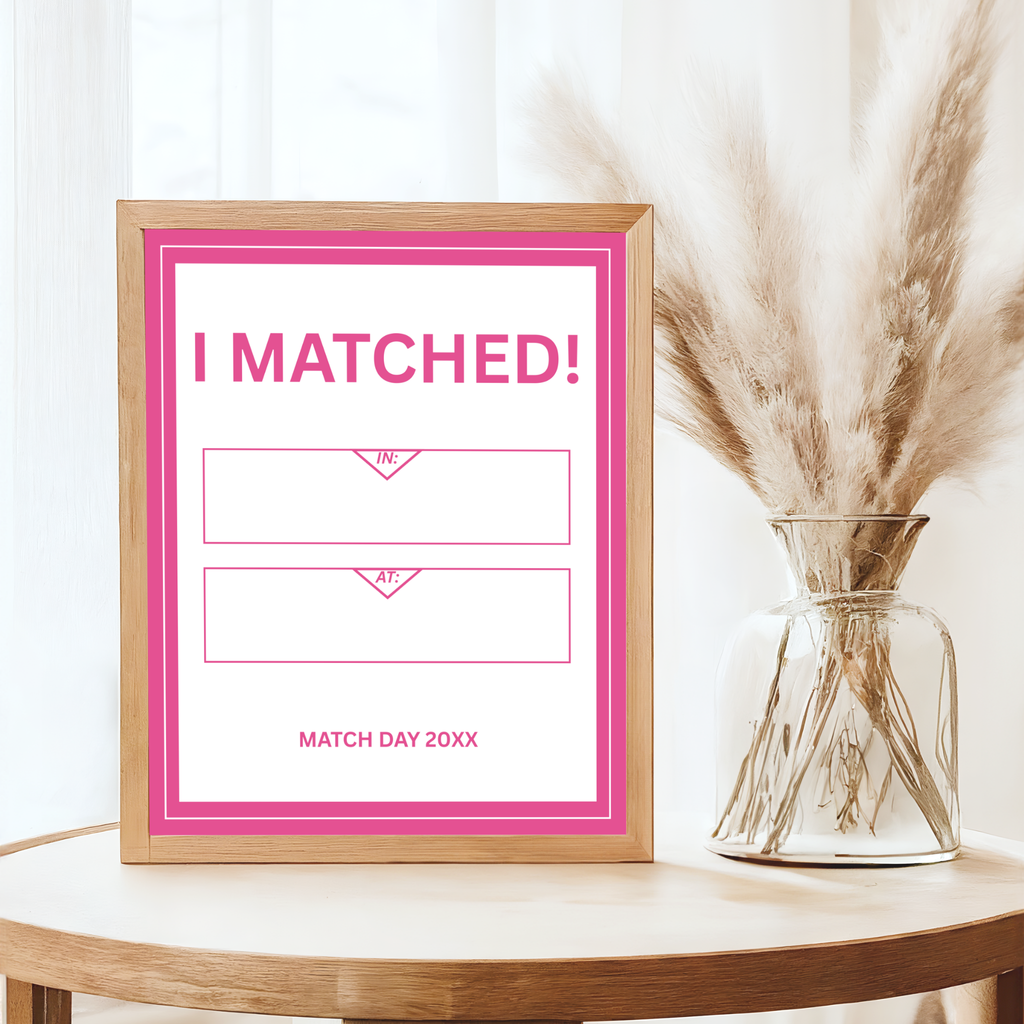 Residency Match Day Party Sign