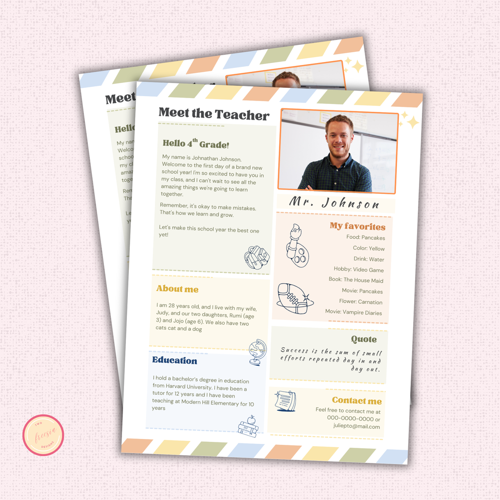 Meet the Teacher Template