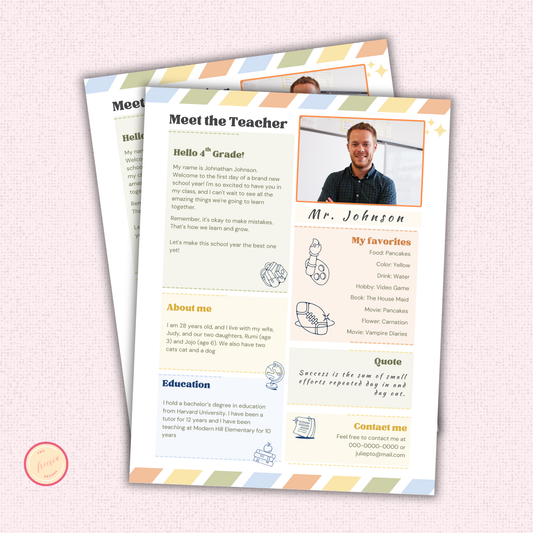 Meet the Teacher Template