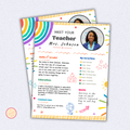 Meet your Teacher Template - Rainbow