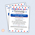 Memorial Day Potluck Flyer Template
