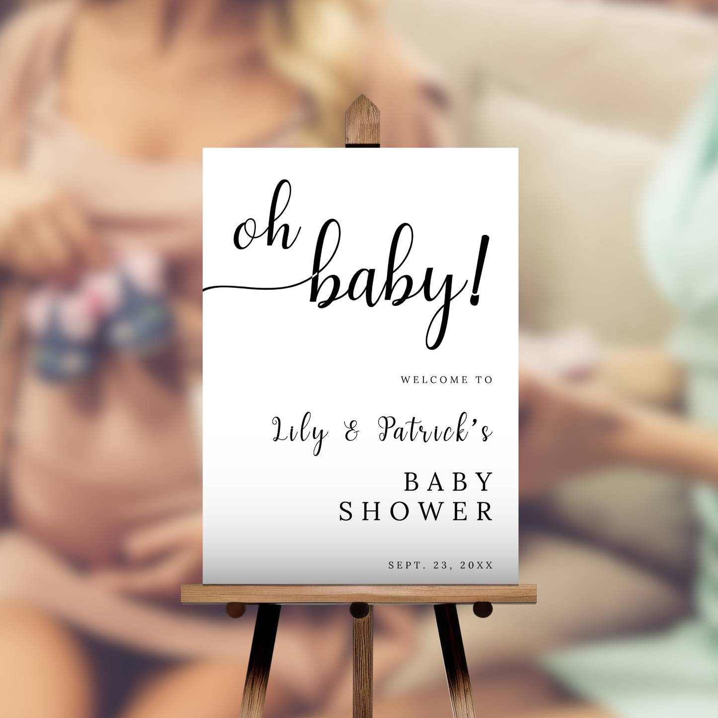 Oh Baby Shower Welcome Sign