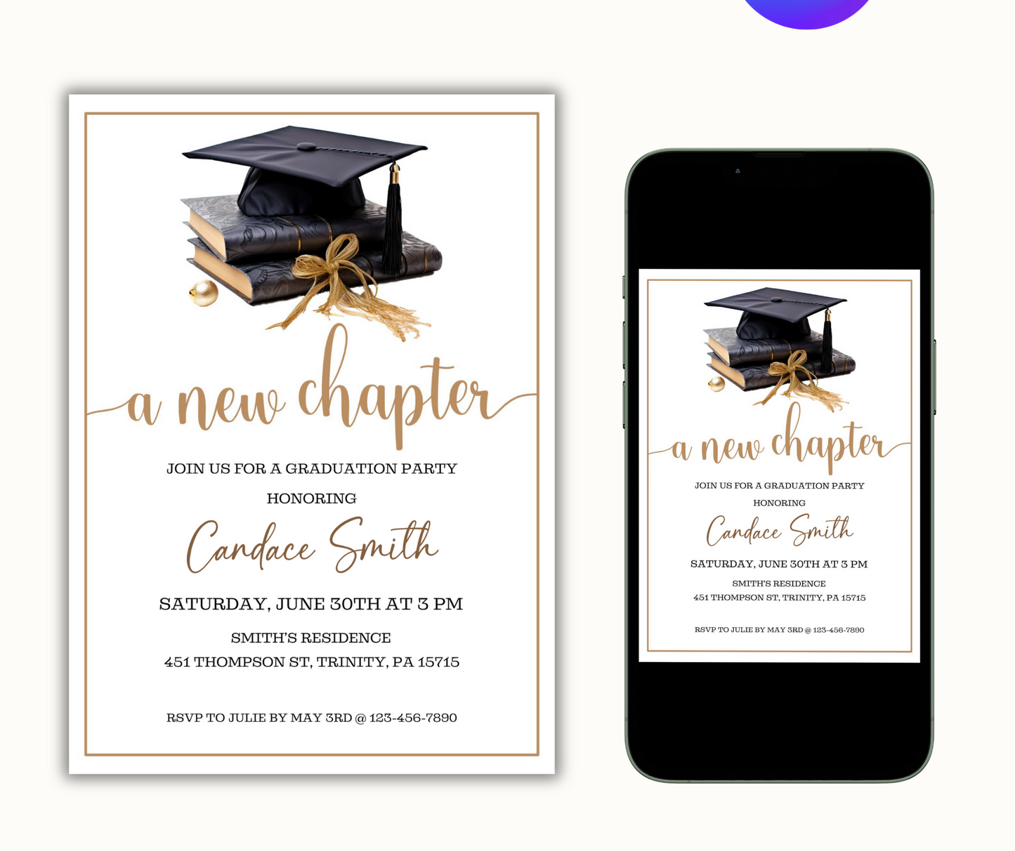 Graduation Invitation Template - A New Chapter