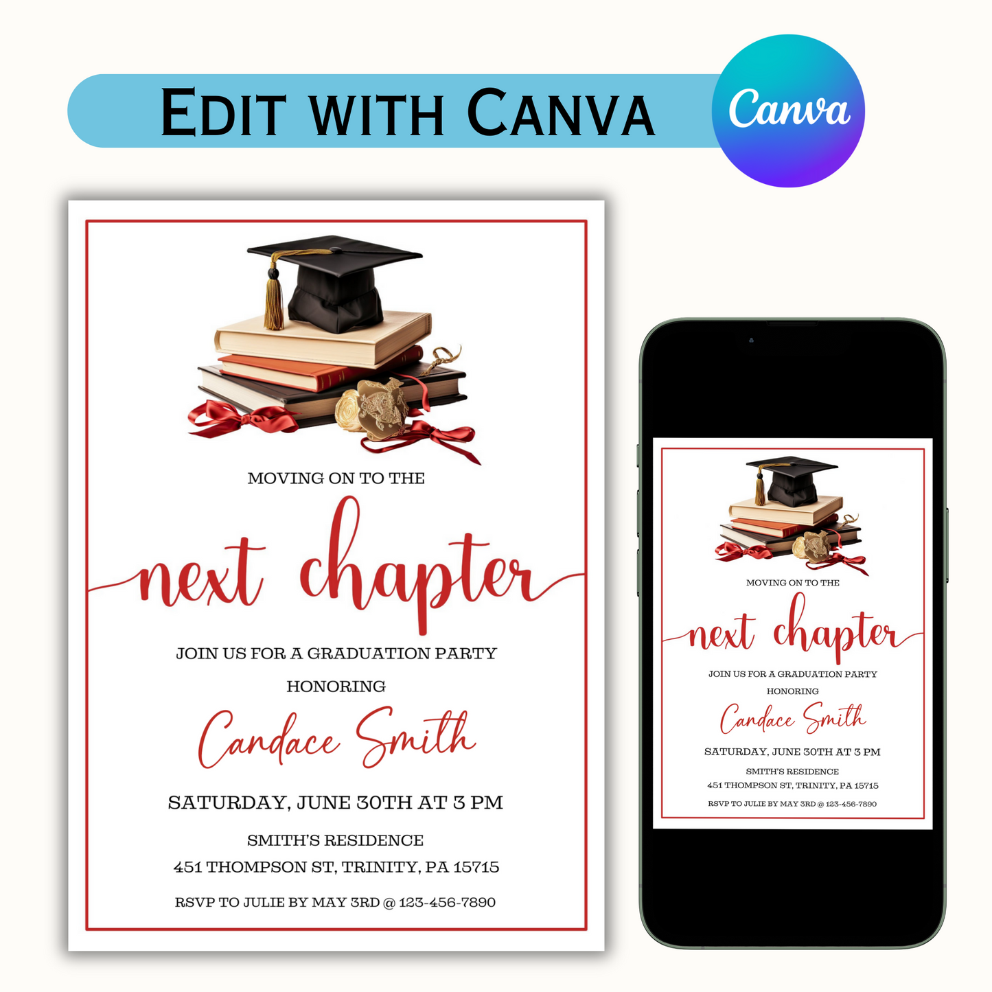 Graduation Party Invite - Next Chapter