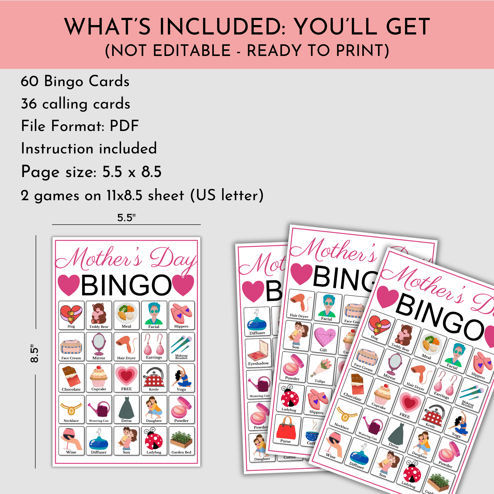 Mother's Day Bingo