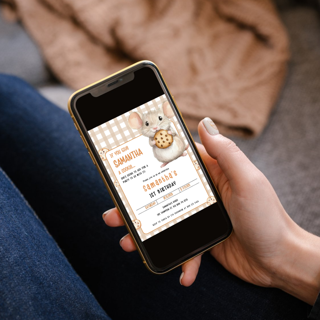Mouse and Cookie Invitation Template