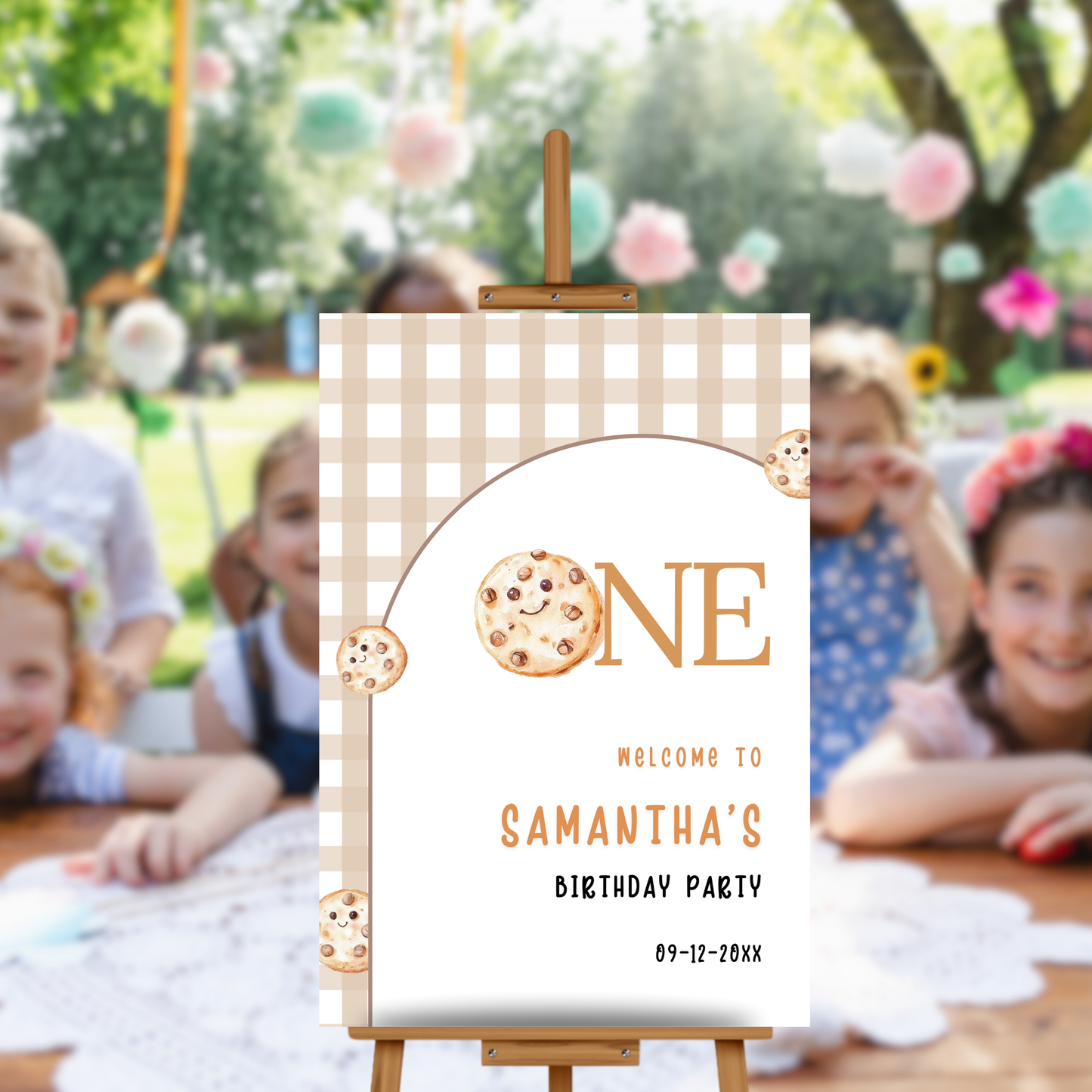 Mouse & Cookie First Birthday Welcome Sign