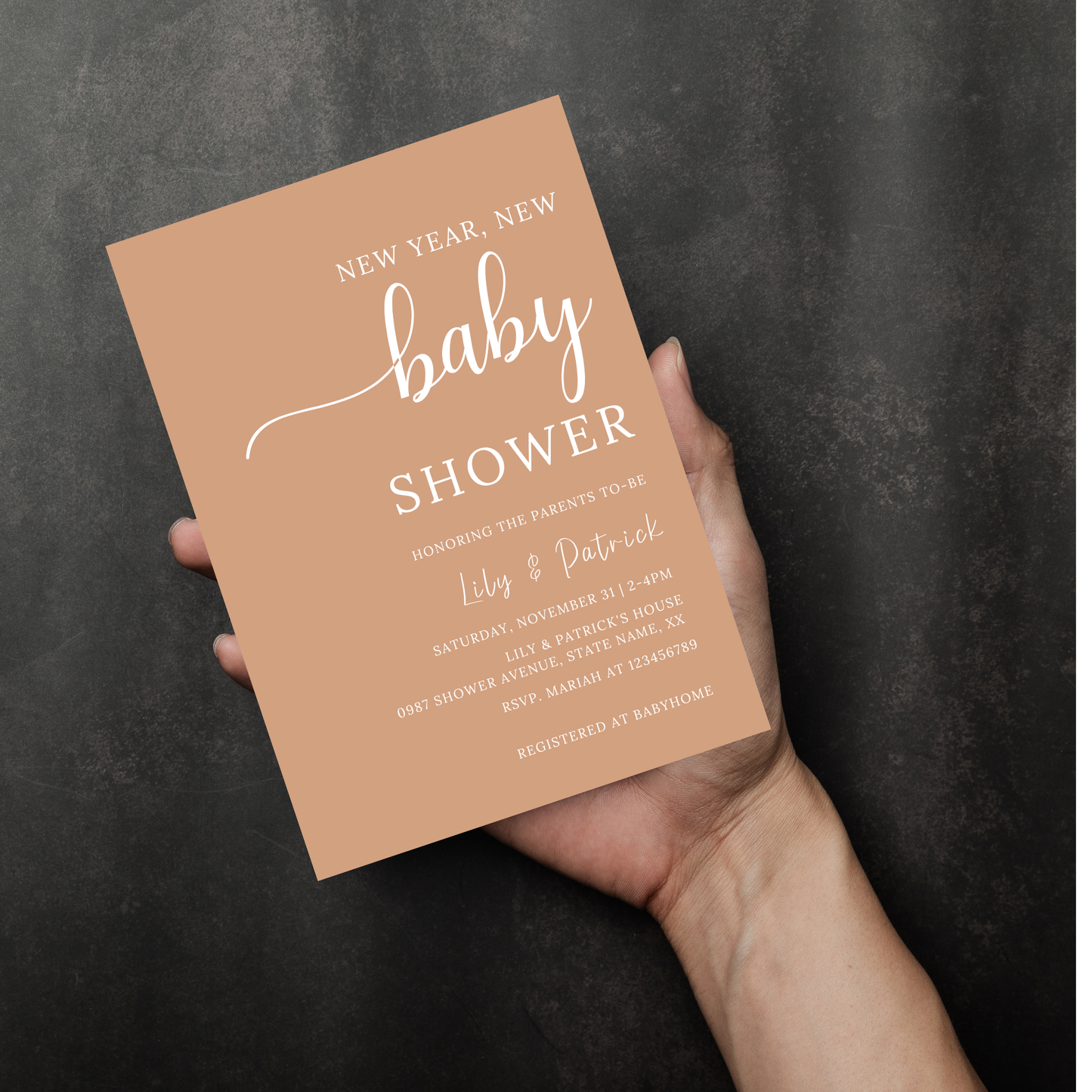New Year, New Baby Shower Invitation Template
