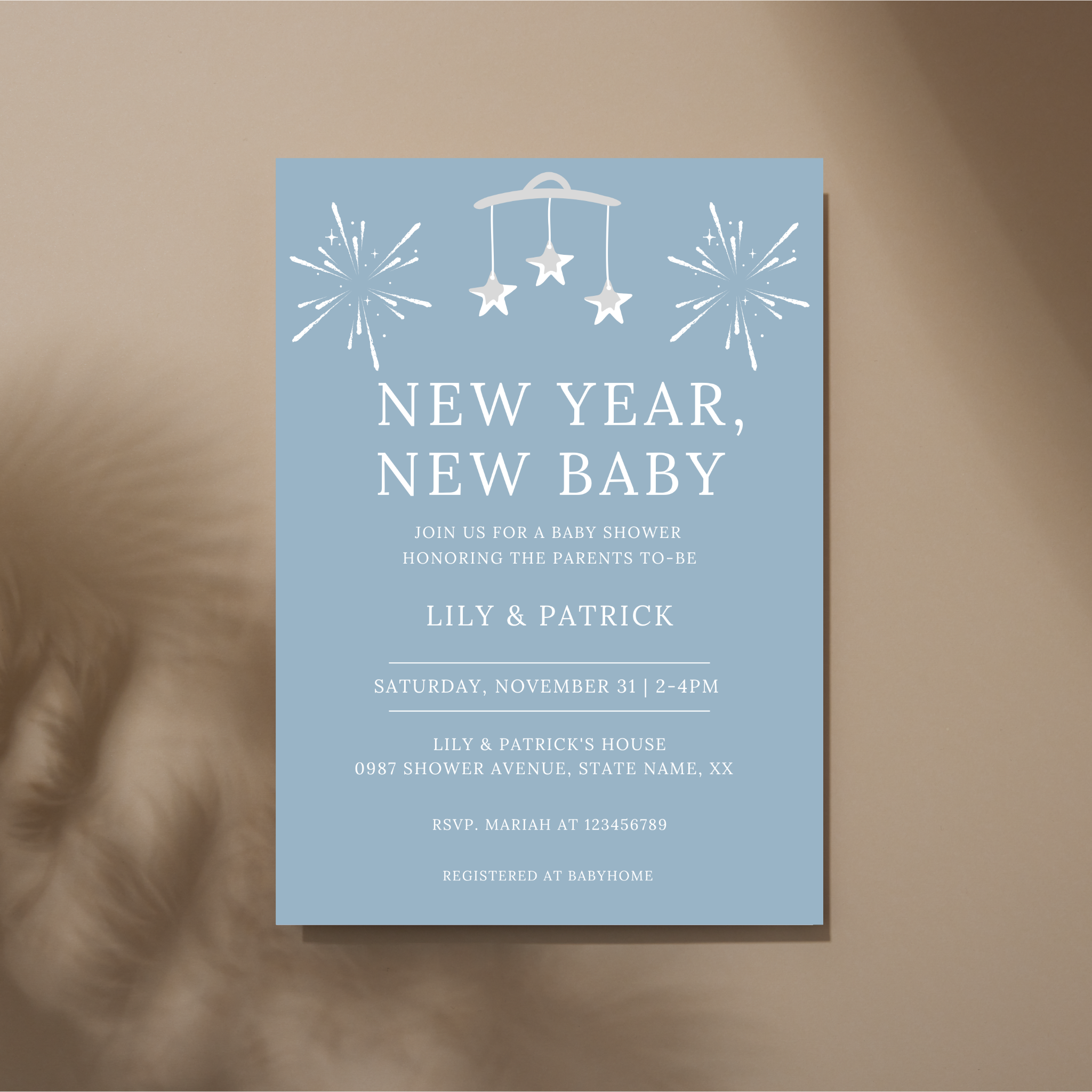 New Year, New Baby Shower Invitation