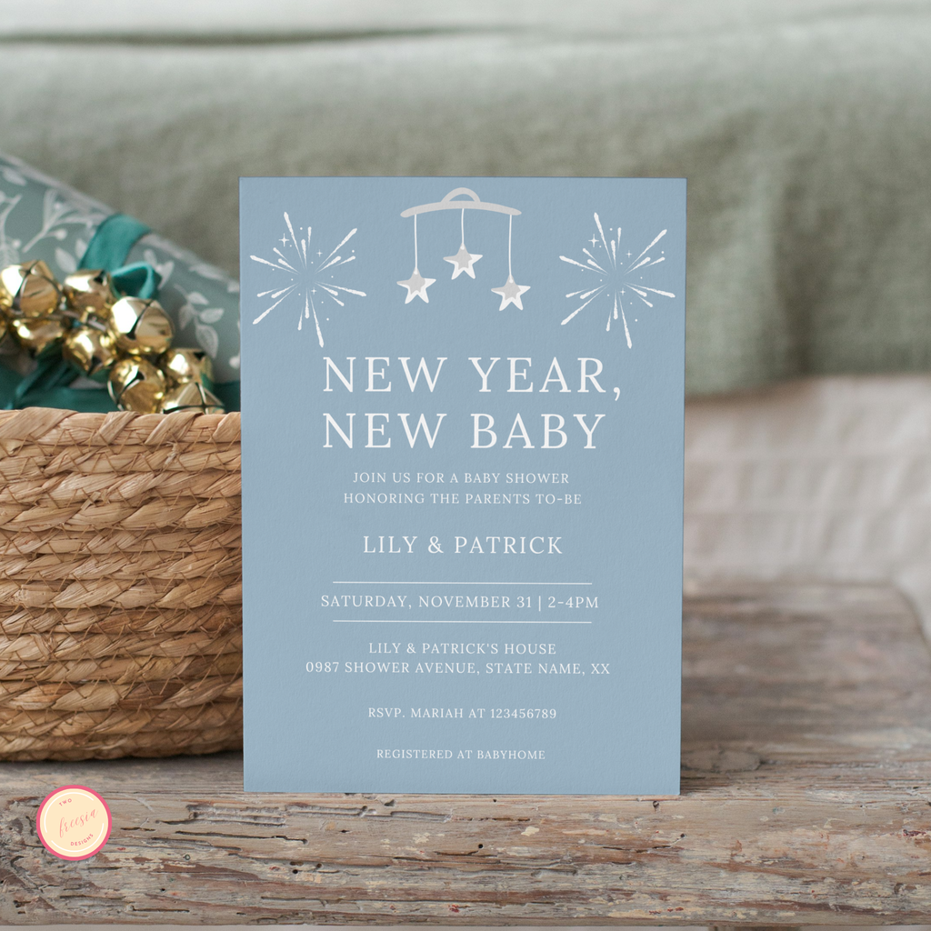 New Year, New Baby Shower Invitation