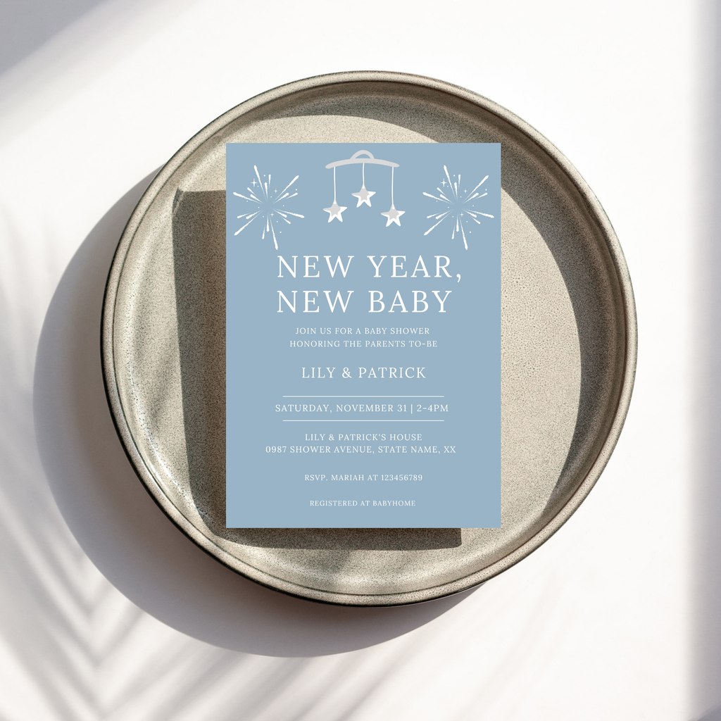 New Year, New Baby Shower Invitation