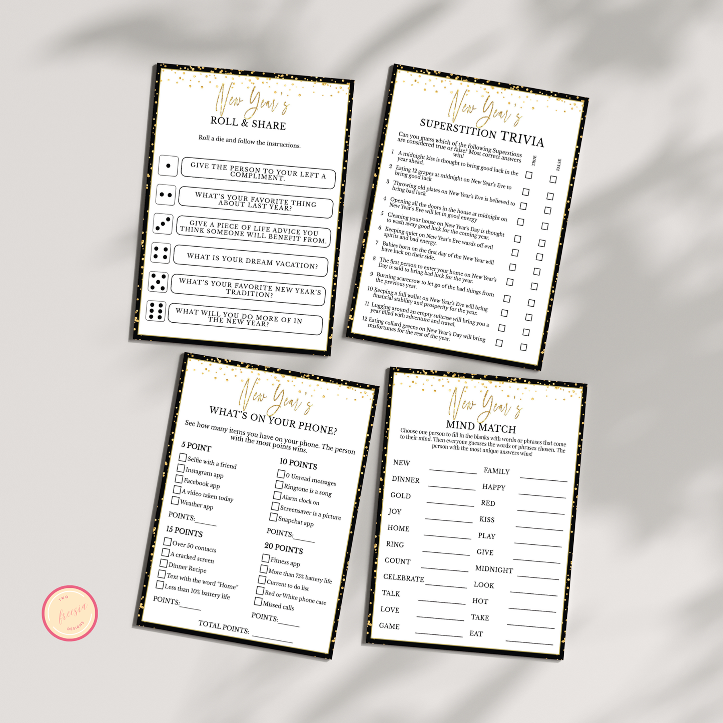 New Year's Party Games Printable