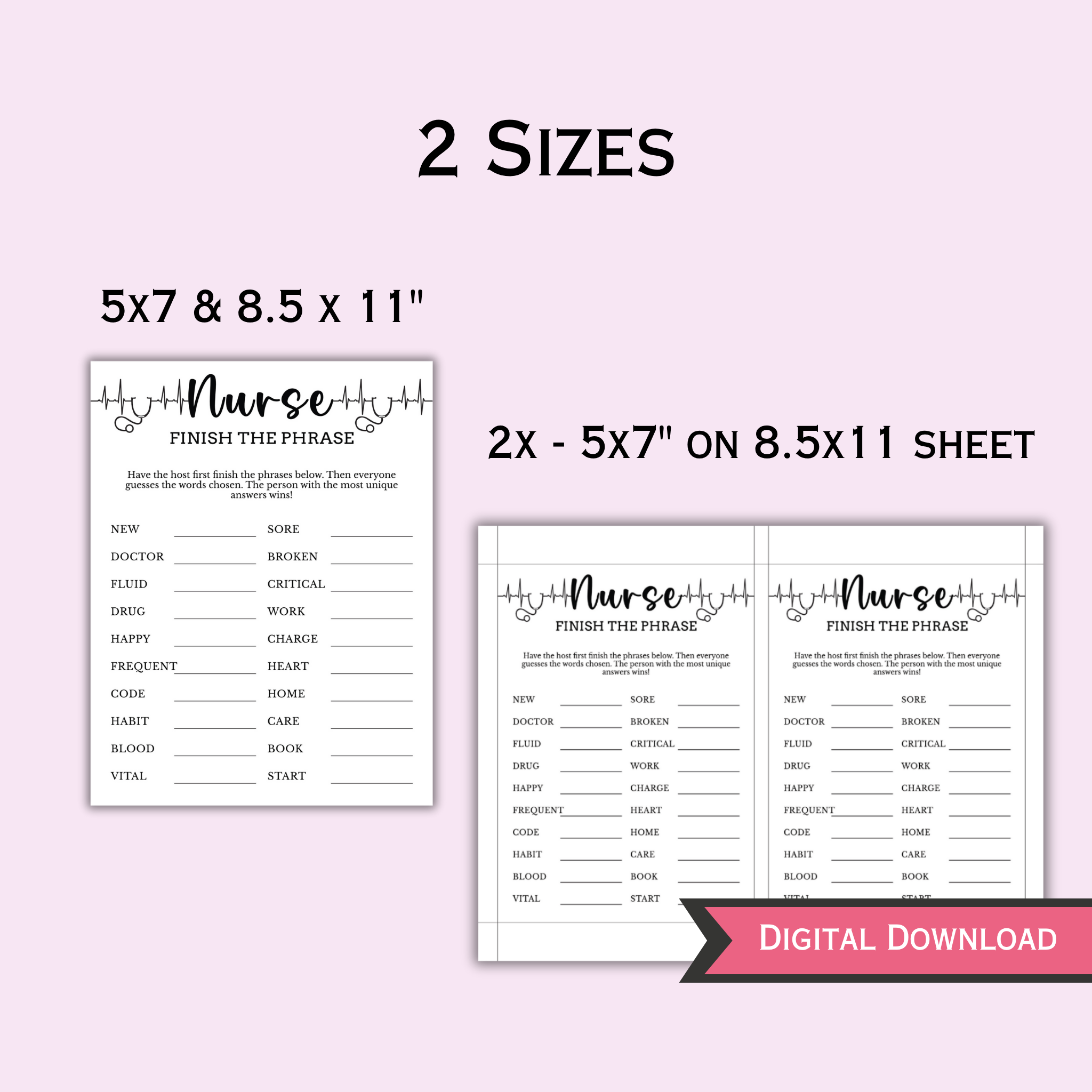 Nurse Finish the Phrase Game