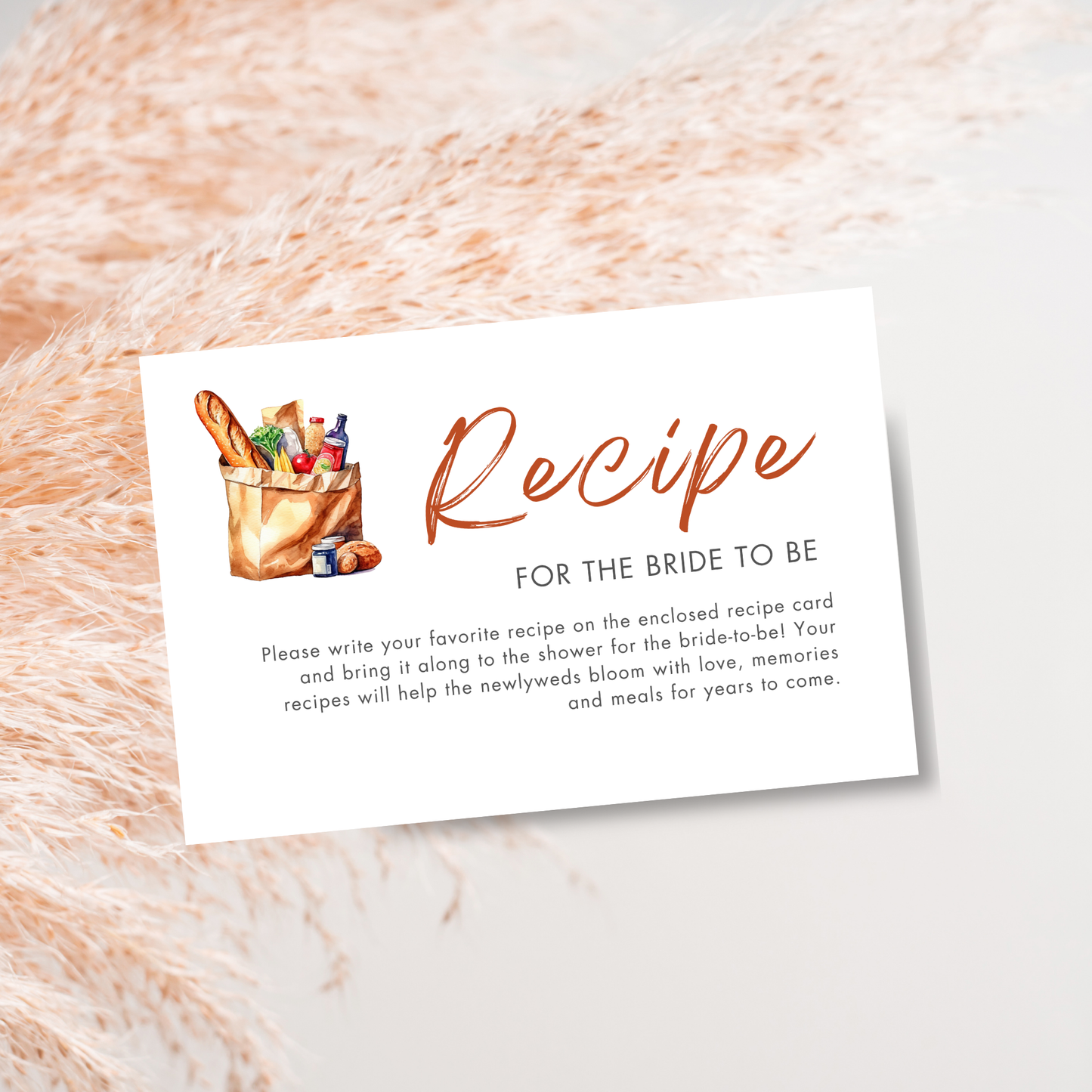 She's Off The Market Recipe Card