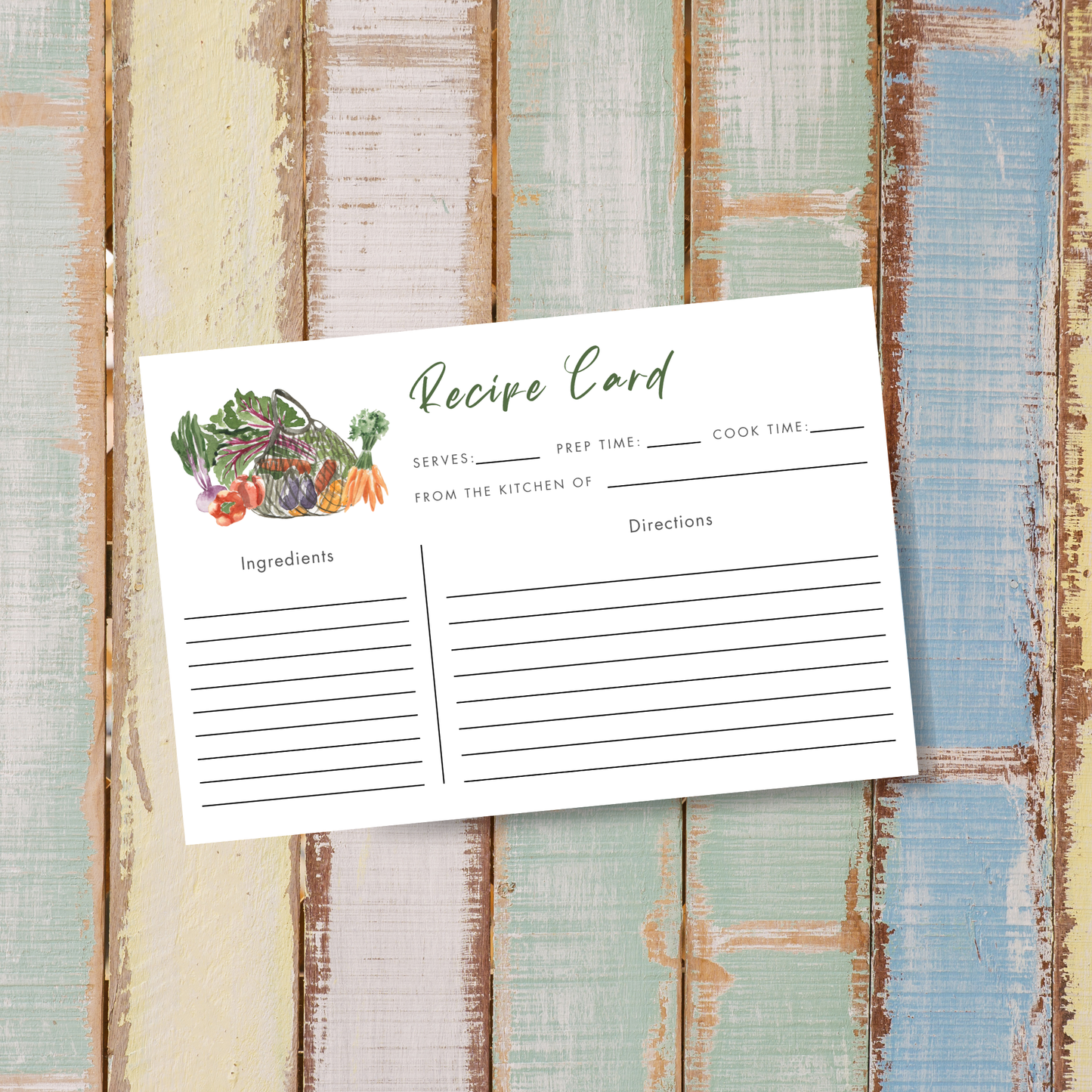 Fresh Off The Market Recipe Card