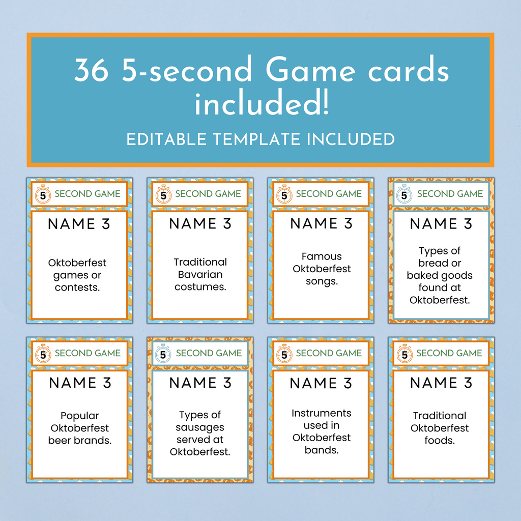 Oktoberfest Party Game Bundle