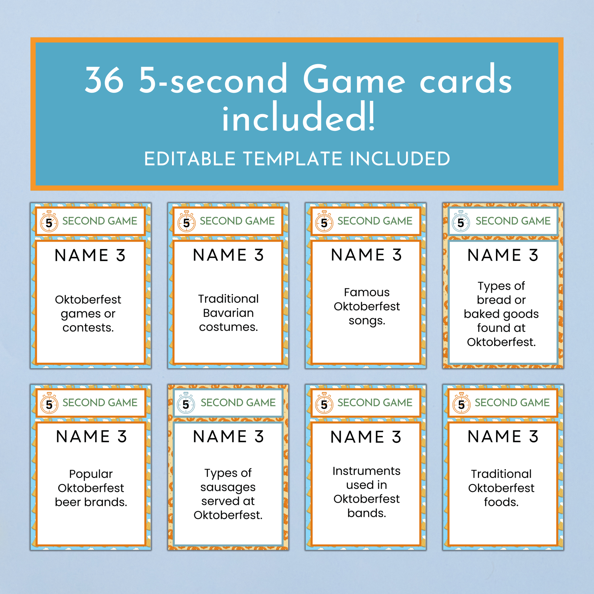 Oktoberfest Party Game Bundle