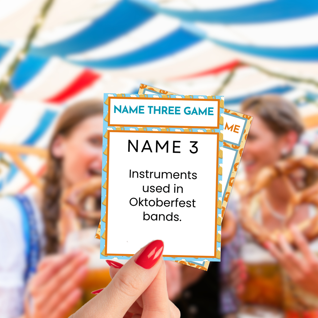 Oktoberfest Name 3 Word Game