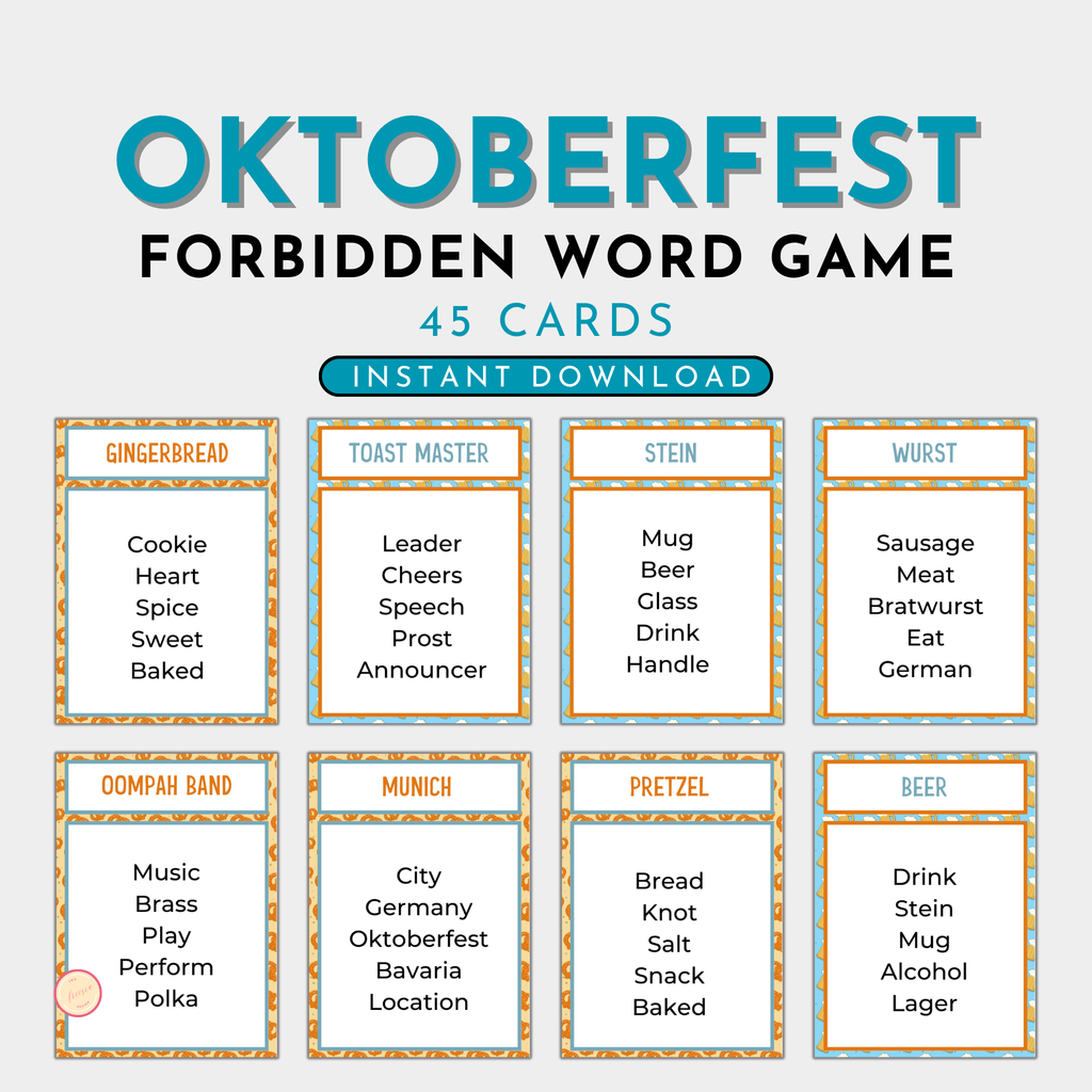 Oktoberfest Forbidden Word Game