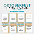 Oktoberfest Name 3 Word Game