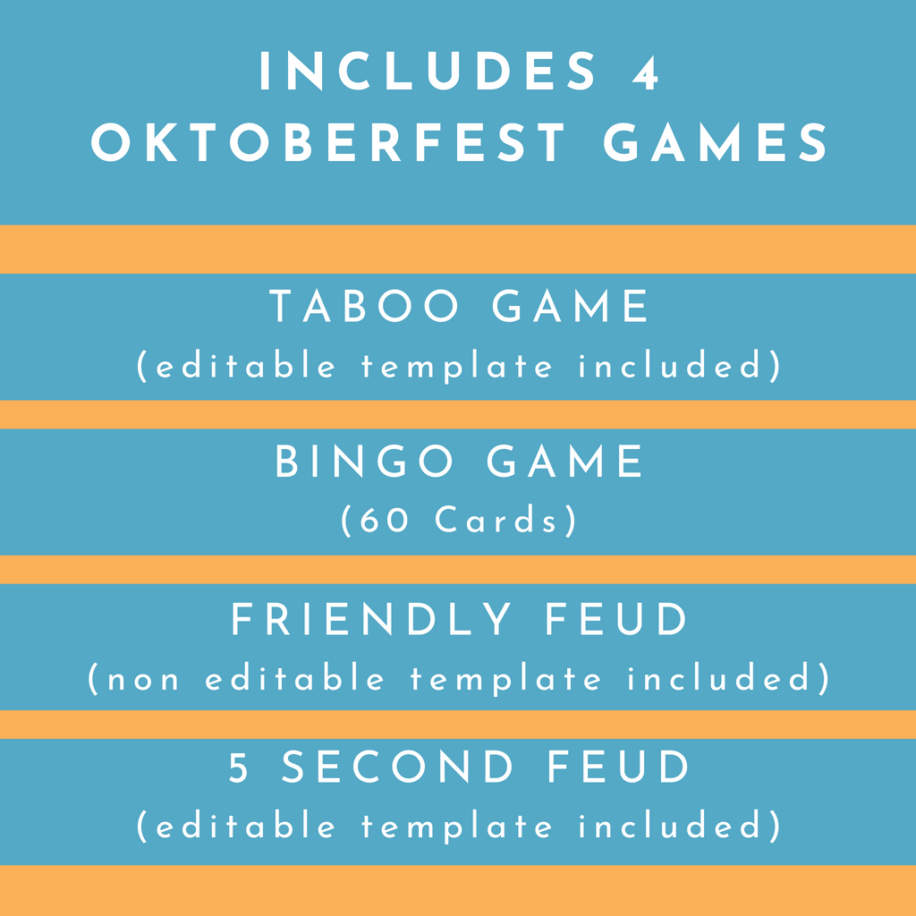 Oktoberfest Party Game Bundle