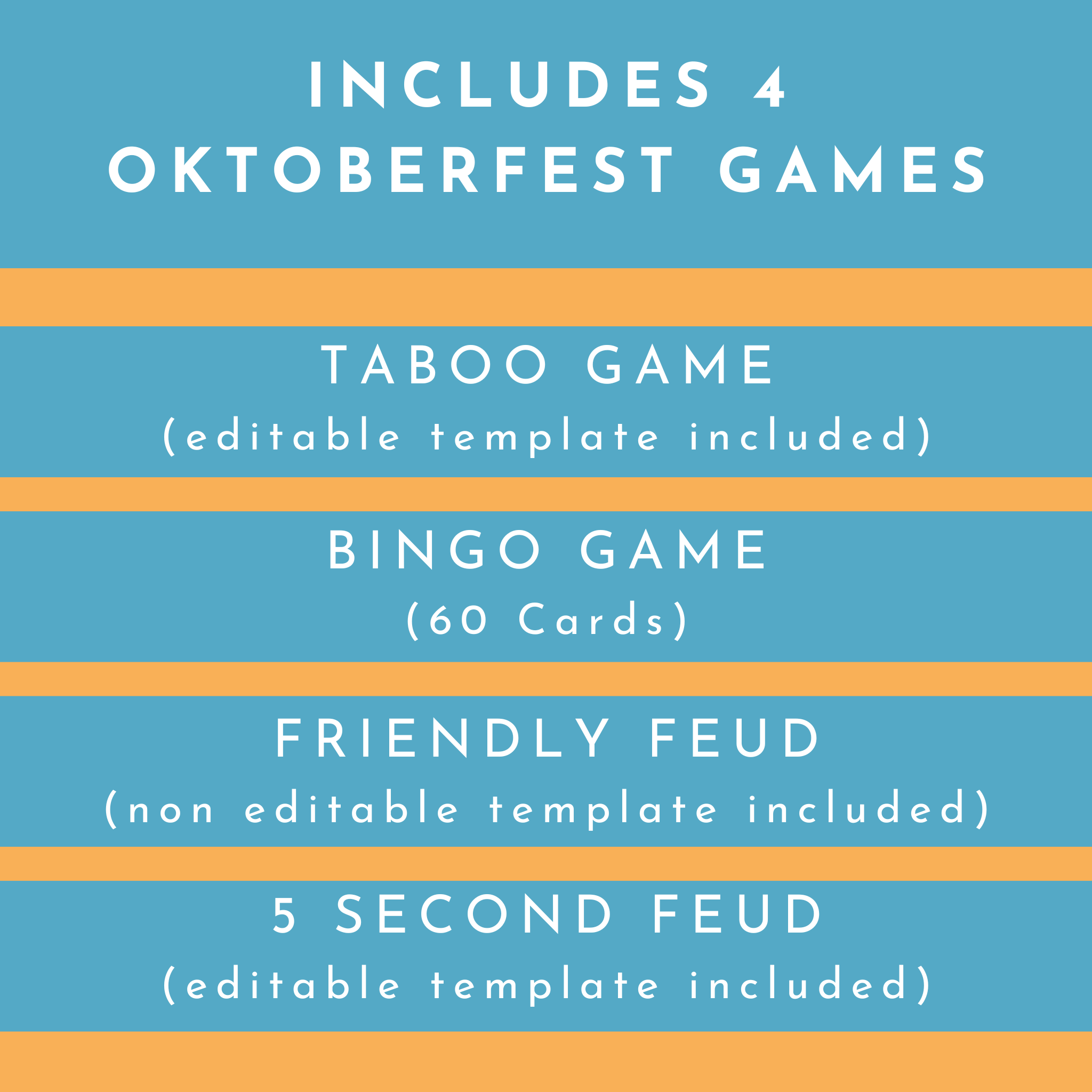 Oktoberfest Party Game Bundle