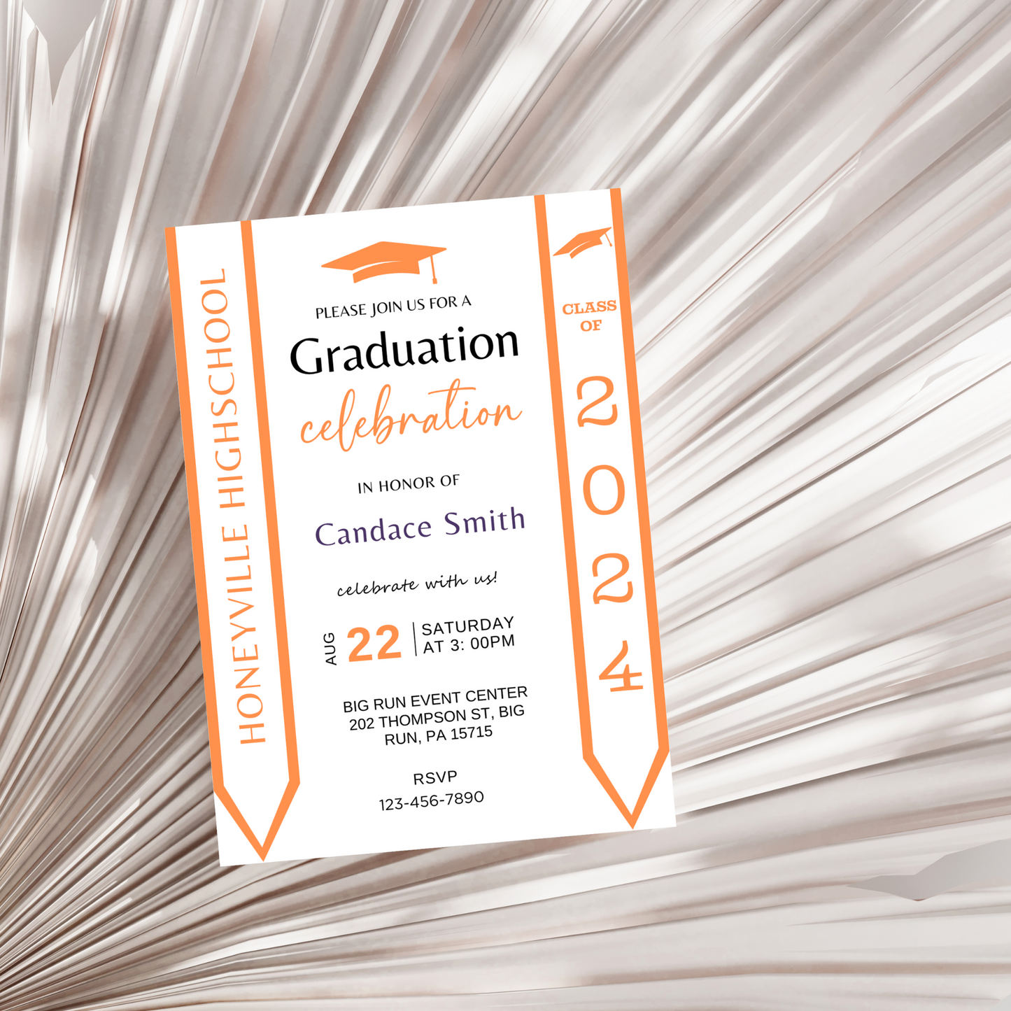 Editable Graduation Invitation with Photo