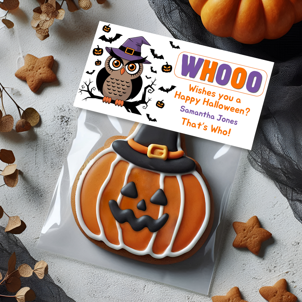 Halloween Owl Treat Bag Topper