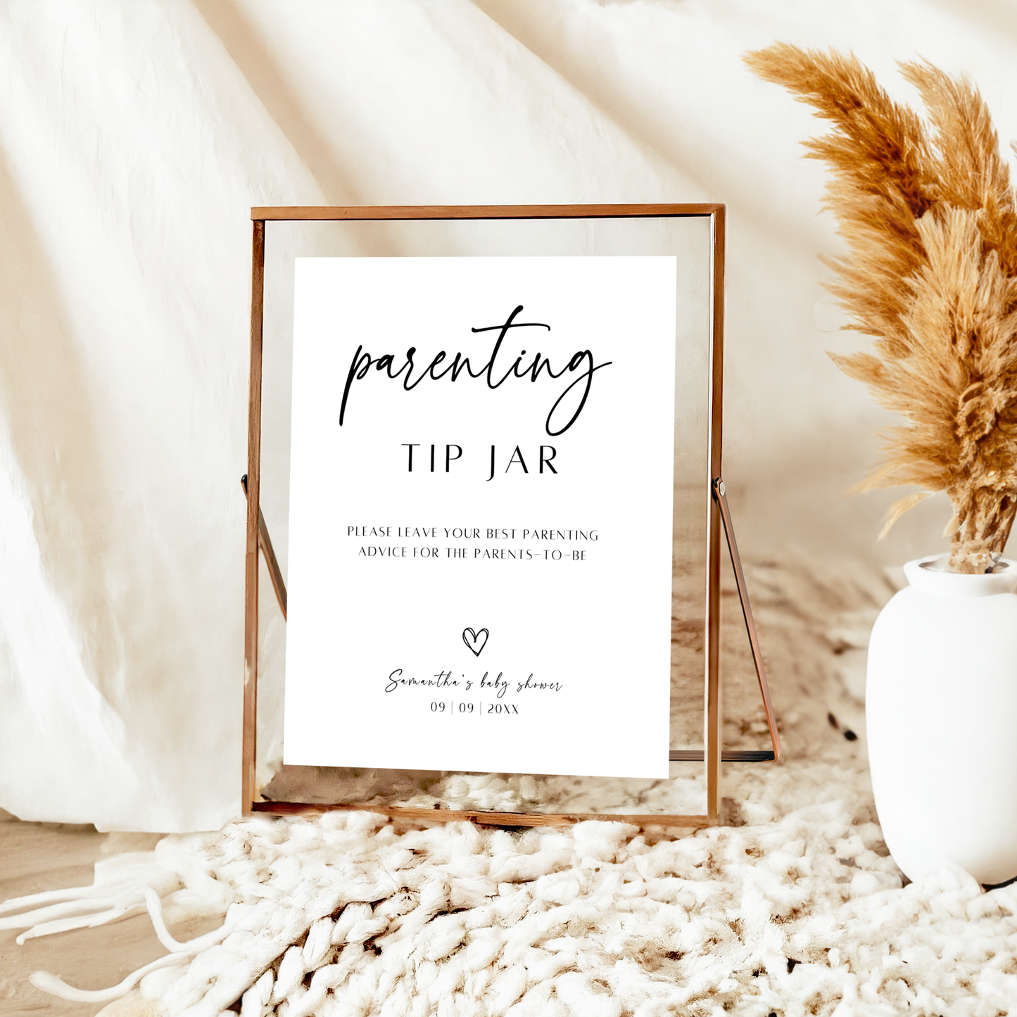 Parenting Jar Sign & Card Template