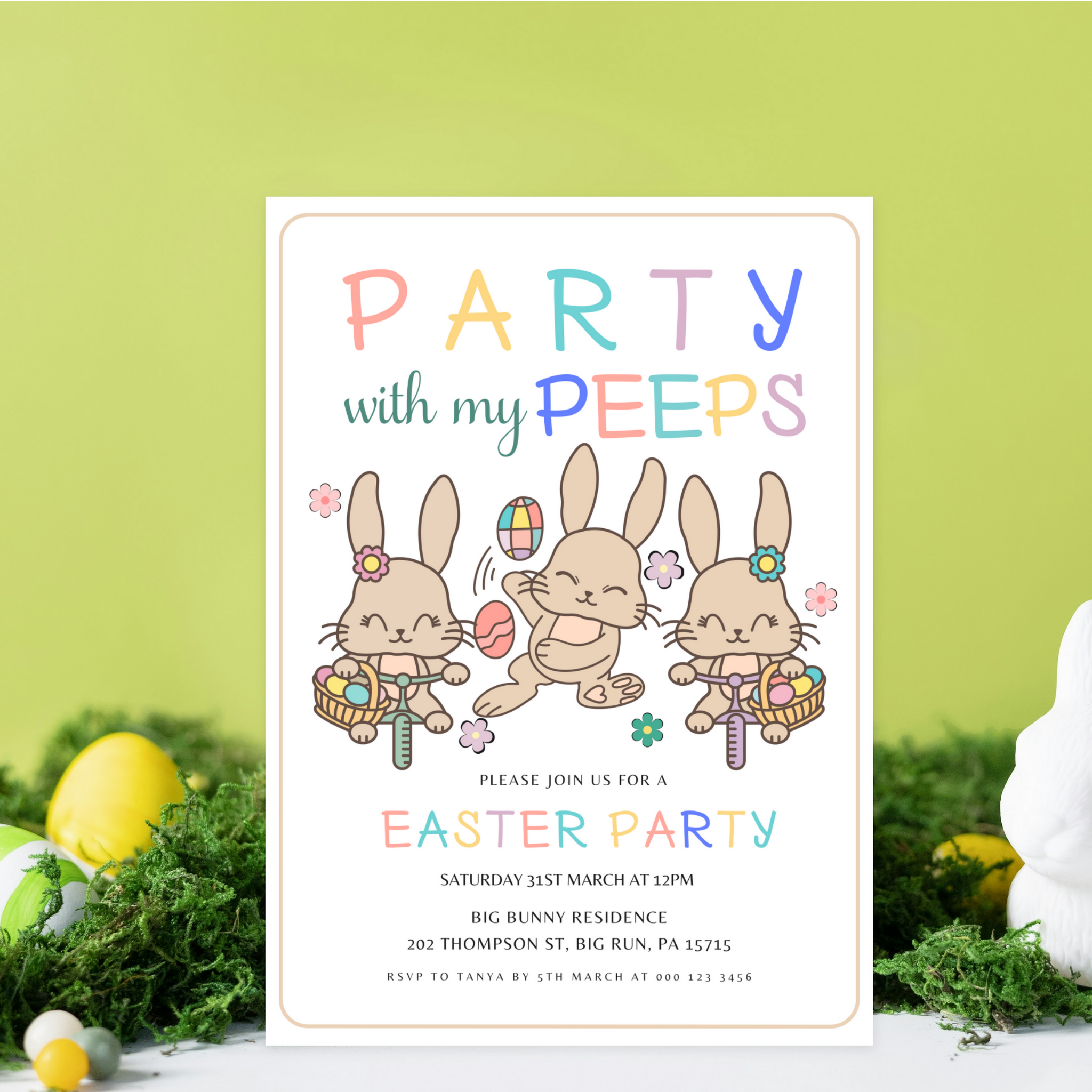 Party with My Peeps Invitation Template