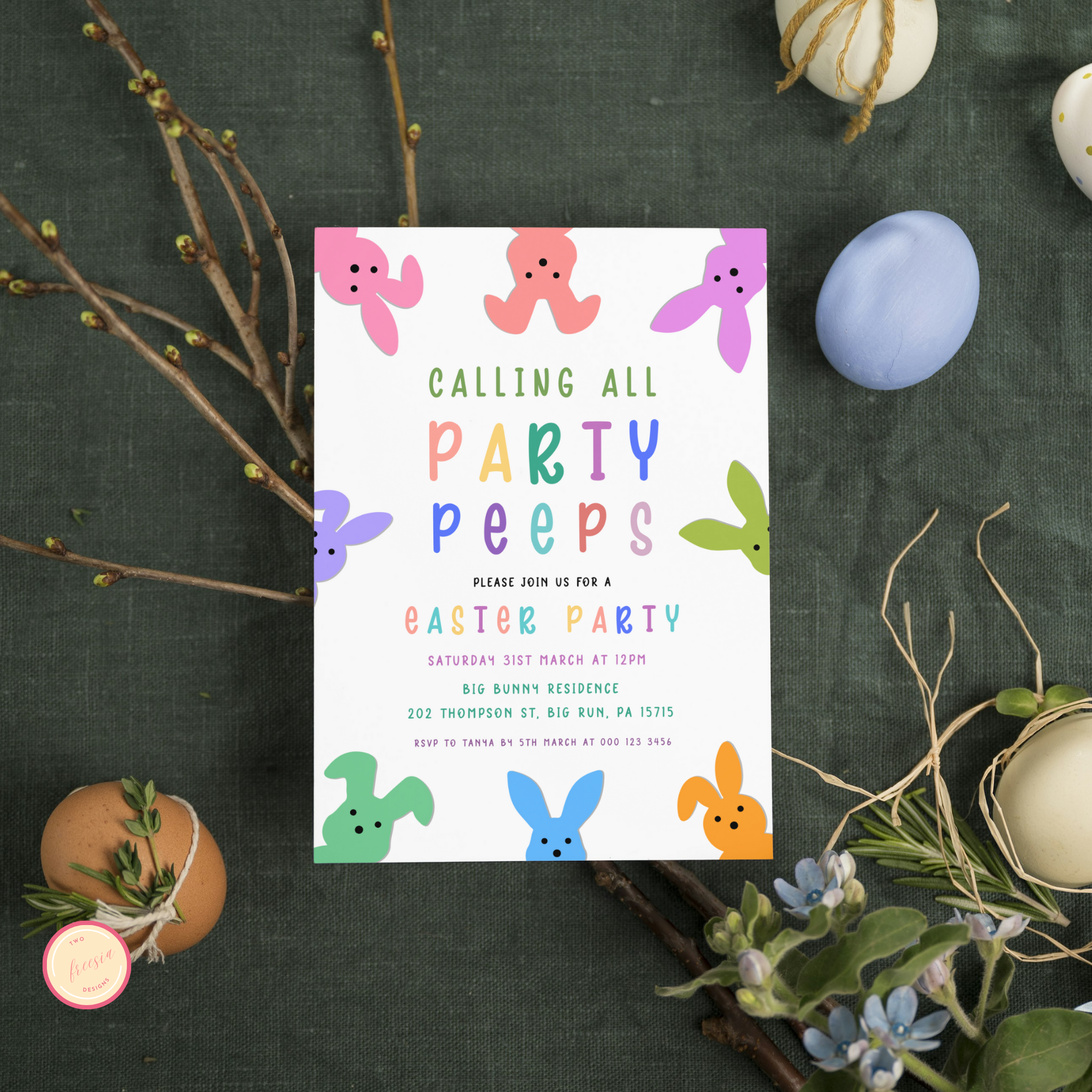 Party with My Peeps Invitation Template