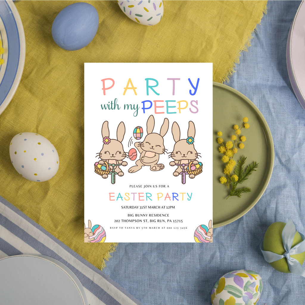 Party with My Peeps Invitation Template