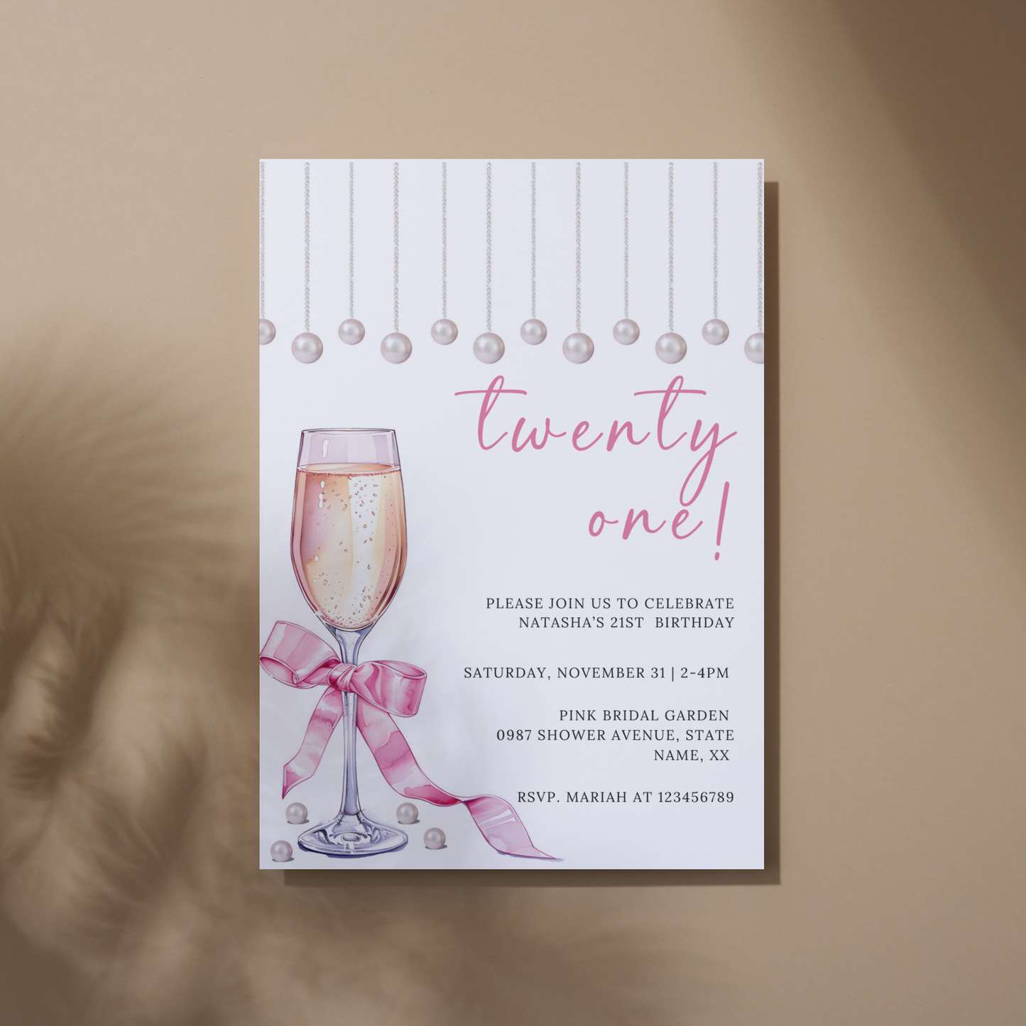 21st Birthday Inviation