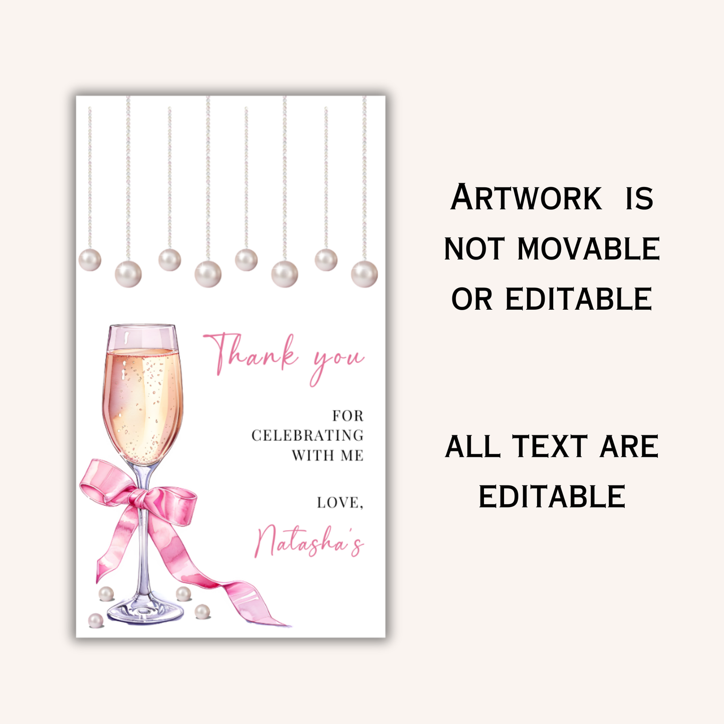 21st Birthday Party Favor Tag