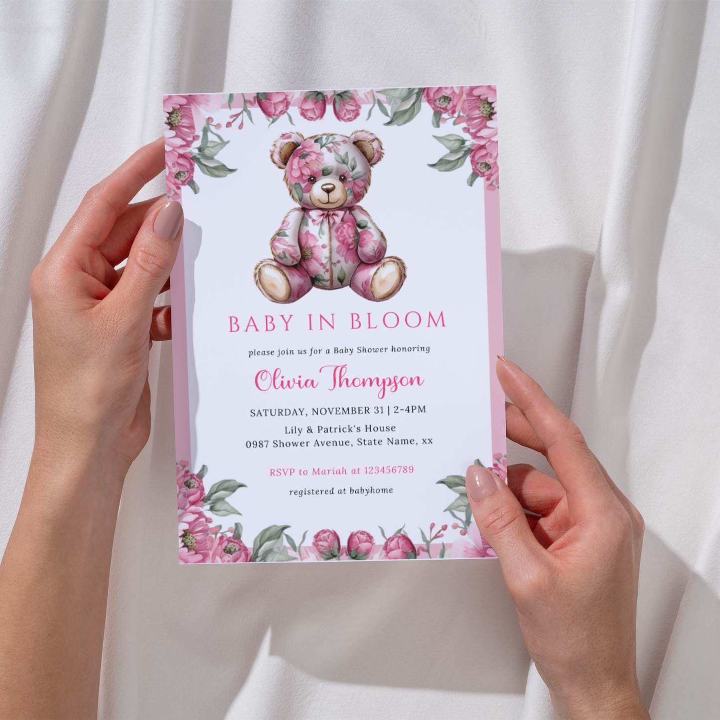 Baby in Bloom Baby Shower - Floral Pink